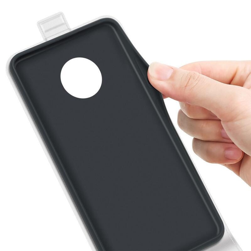 Függőleges PU bőr pénztárca tok Nokia G50 készülékhez - fehér