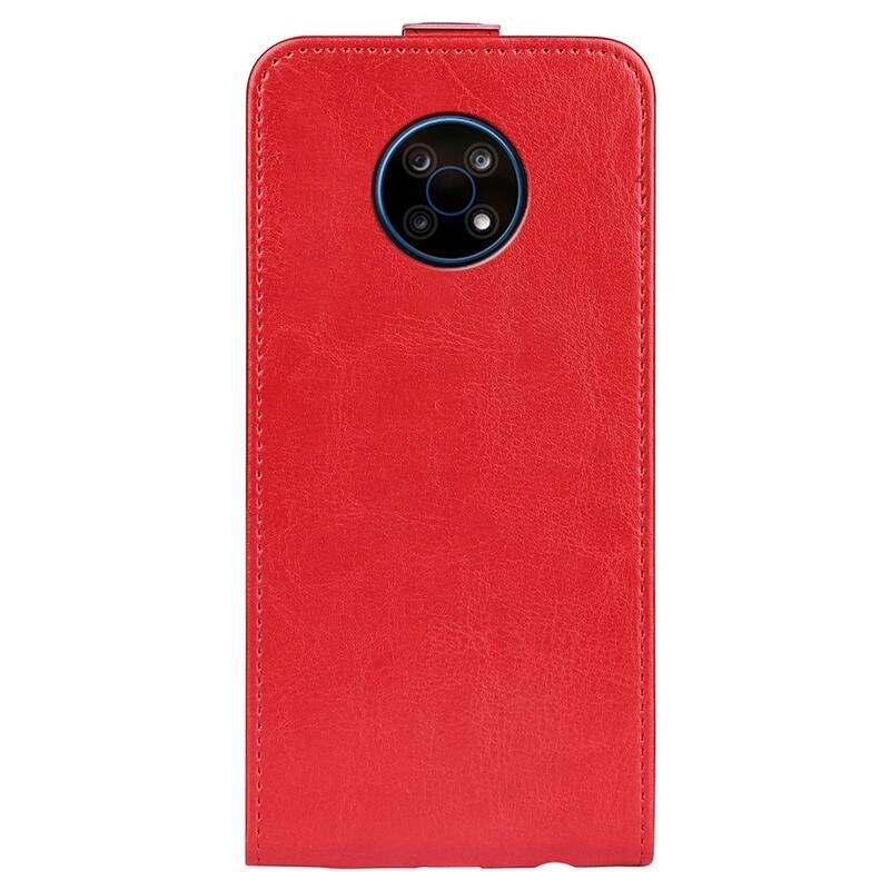 Függőleges PU bőr pénztárca tok Nokia G50-hez - piros
