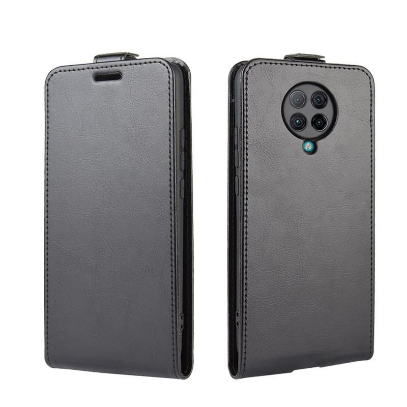 Függőleges PU bőr pénztárca tok Xiaomi Poco F2 Pro - fekete