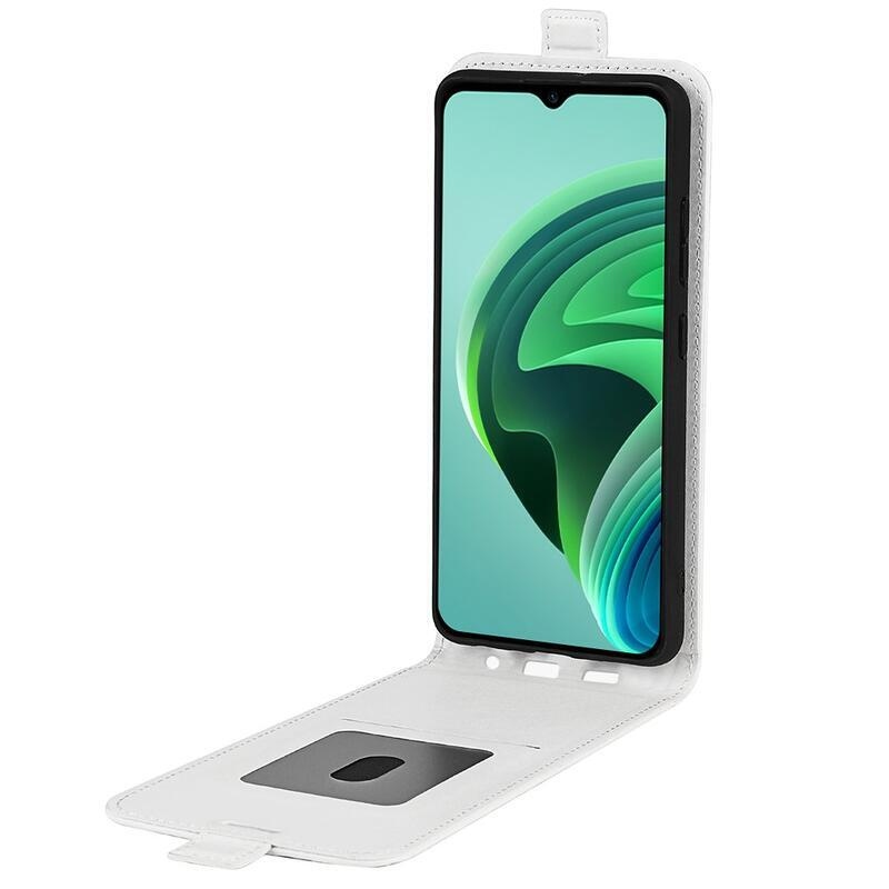 Függőleges PU bőr pénztárca tok Xiaomi Redmi 10 5G - fehér