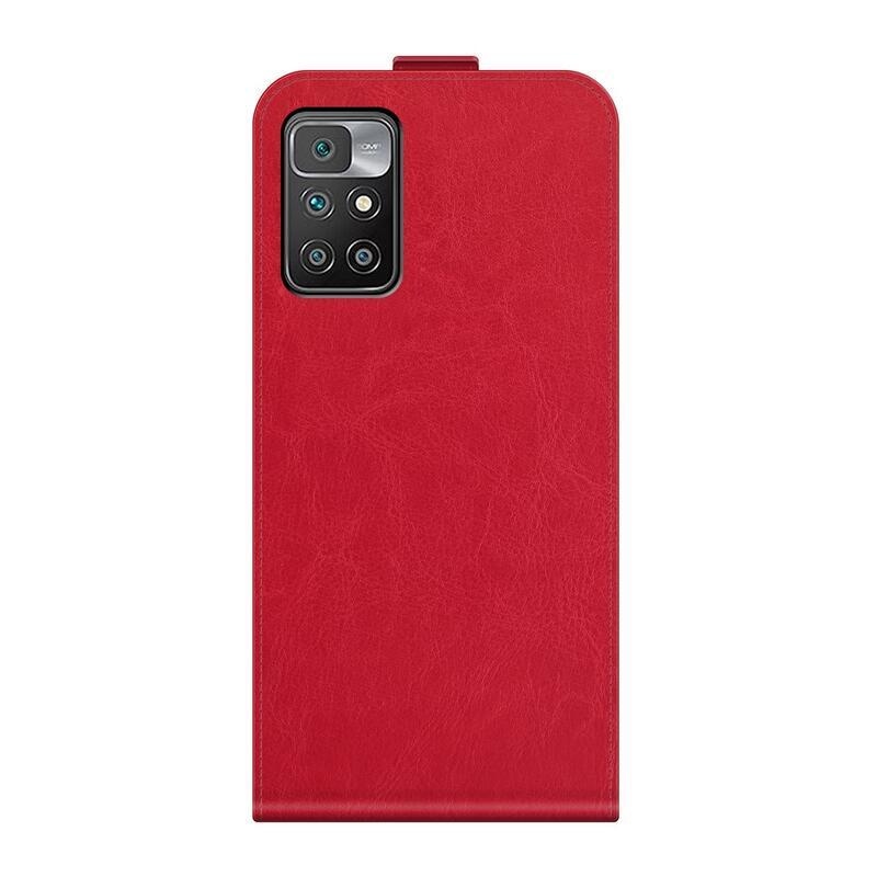 Függőleges PU bőr pénztárca tok Xiaomi Redmi 10/Redmi 10 (2022) - piros