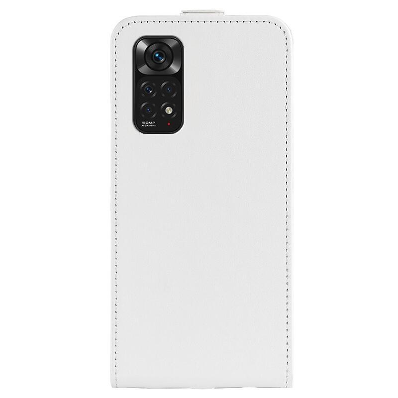 Függőleges PU bőr pénztárca tok Xiaomi Redmi Note 11 4G/Note 11S 4G - fehér