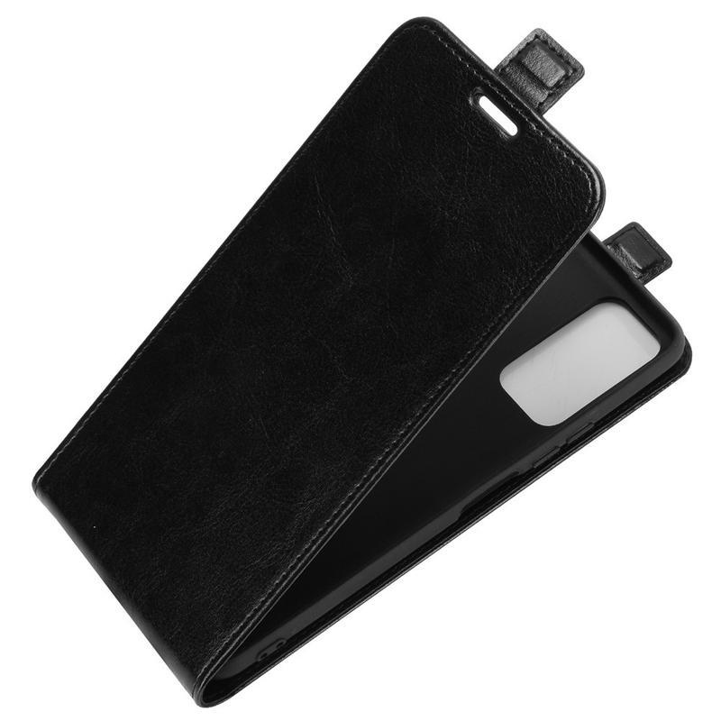 Függőleges PU bőr tok a Honor 10X Lite készülékhez - fekete