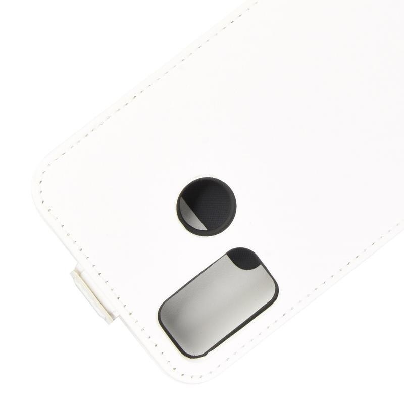 Függőleges PU bőr tok a Honor 9X Lite-hoz - fehér