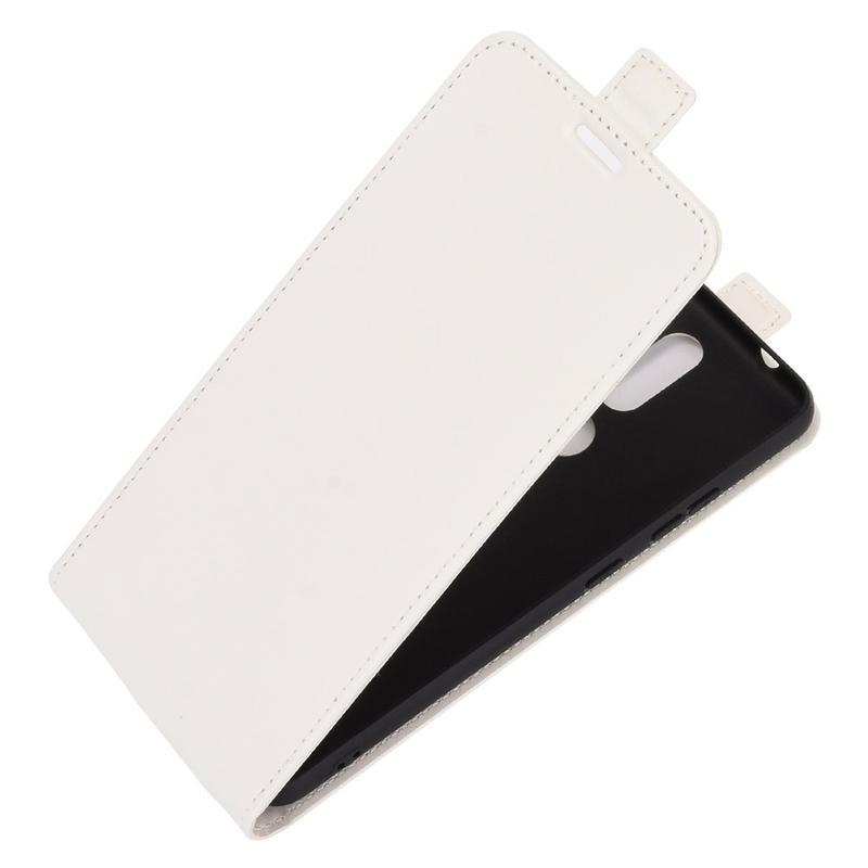 Függőleges PU bőr mobiltáska Nokia 2.4 - fehér