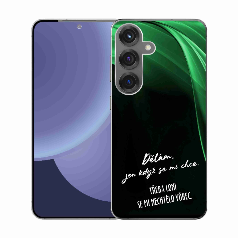 Gél borító mmCase Samsung Galaxy S25 készülékhez - vicces szöveg 12 fekete háttér