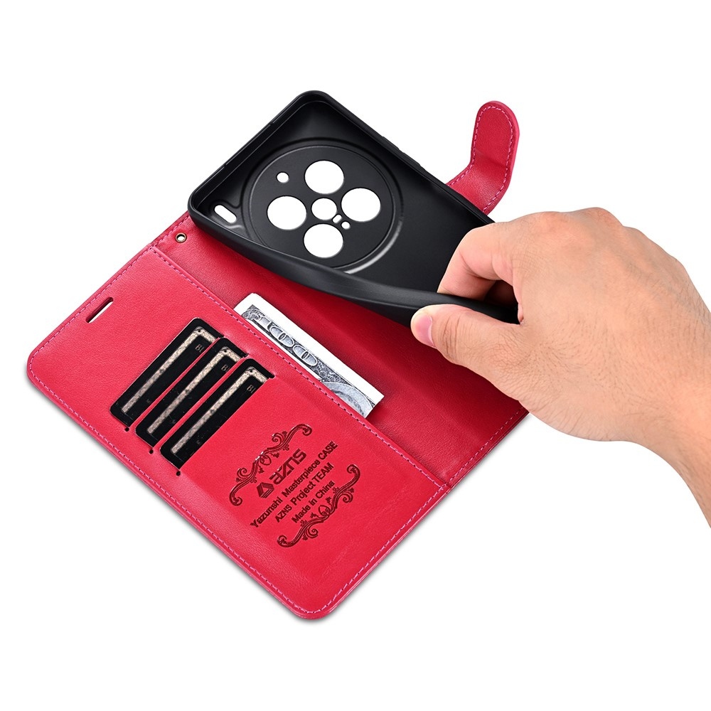 AZNS könyv tok a Vivo X200 Pro 5G-hez - piros színben