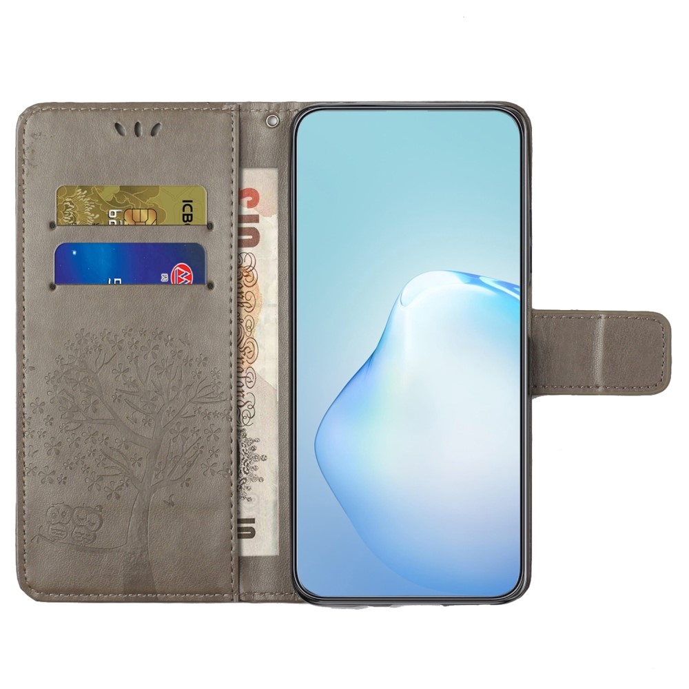 Fás könyv tok Samsung Galaxy S23 FE készülékhez - szürke