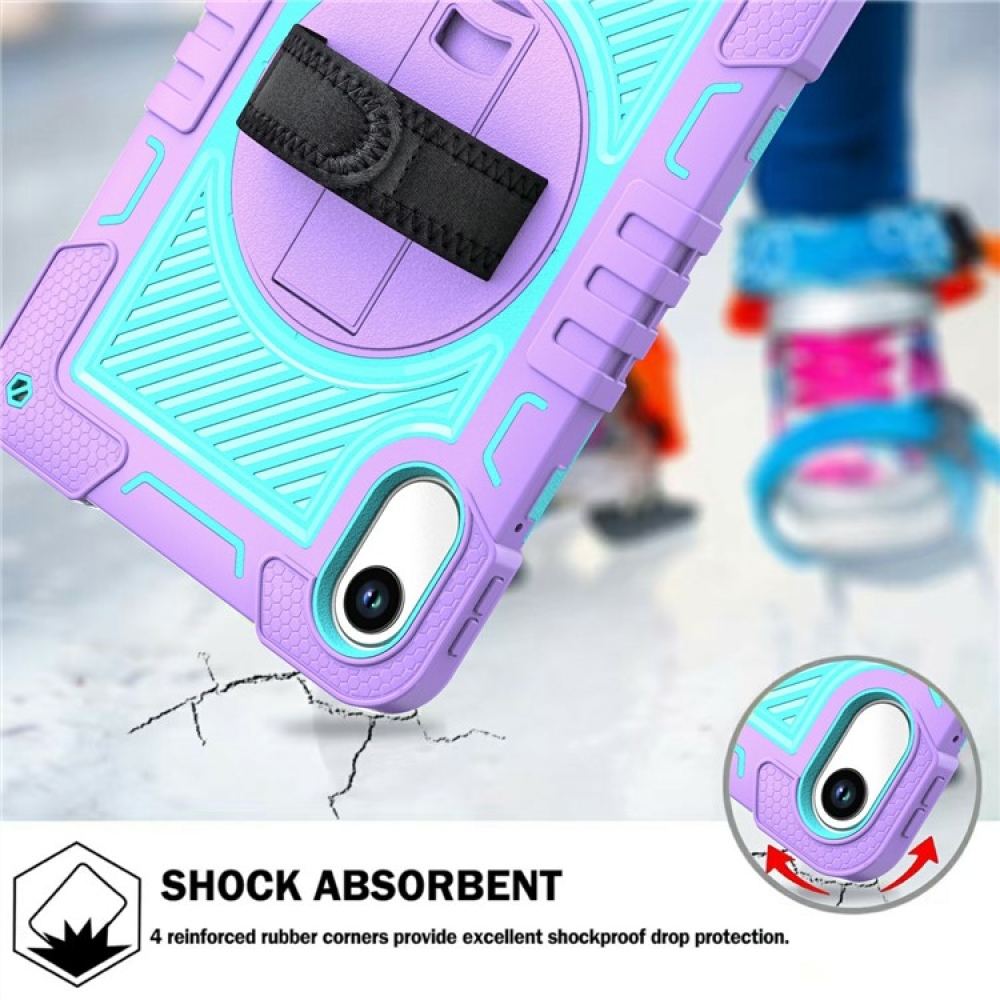 Strape tartós borító kézi fogantyúval és pánttal Xiaomi Redmi Pad 2 - lila/kék-zöld