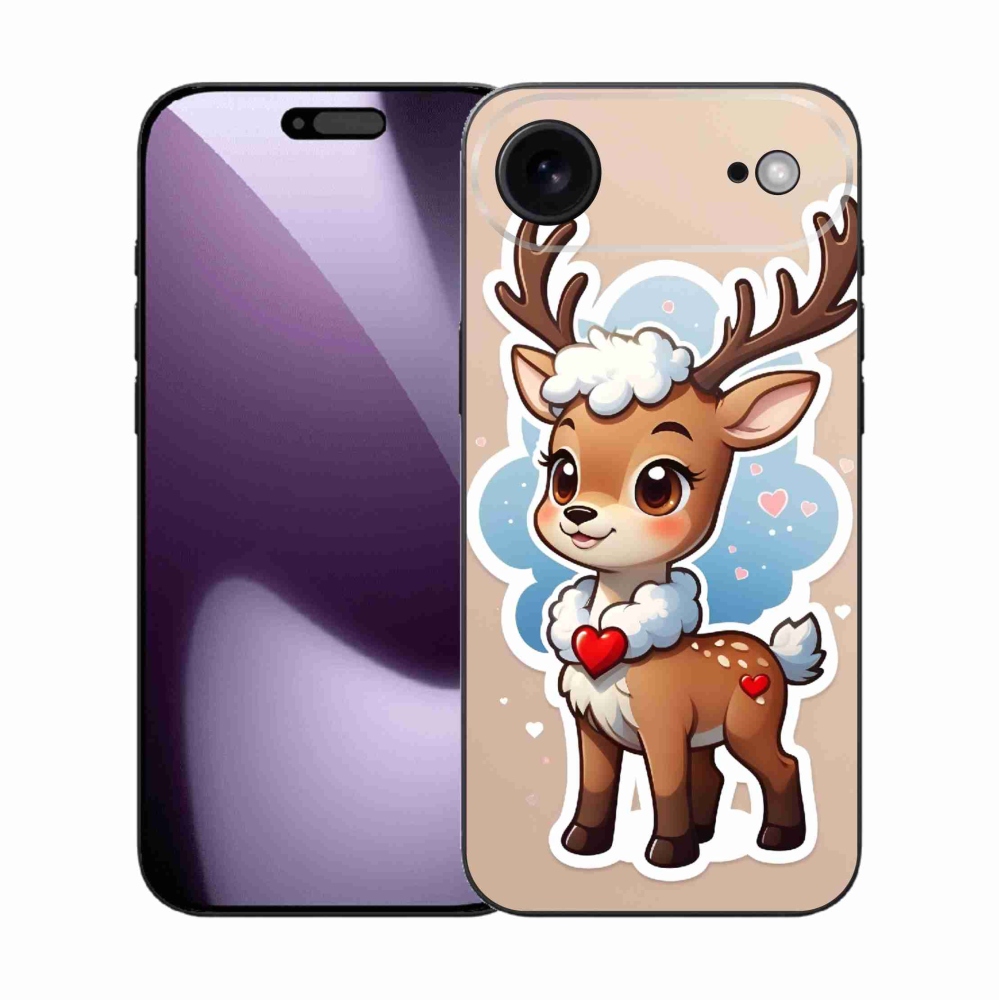 Zselés borítás mmCase iPhone 17 Air készülékhez - rajzfilm rénszarvas