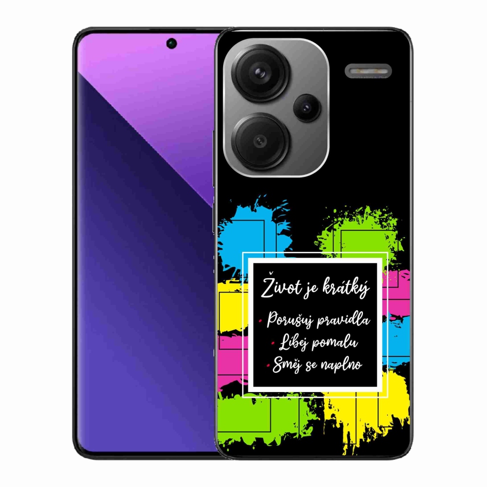 Gél borítás mmCase a Xiaomi Redmi Note 13 Pro+ 5G - idézem 5 fekete háttérrel