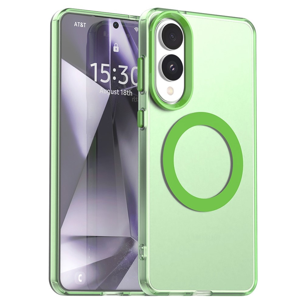 Candy zselés tok MagSafe-val a Samsung Galaxy S25 Edge készülékre - zöld