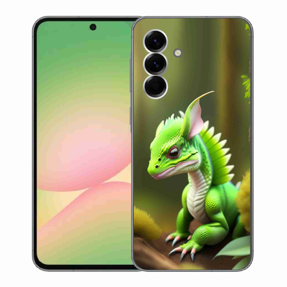 Zselés borítás mmCase Samsung Galaxy A56 5G - zöld sárkányhoz