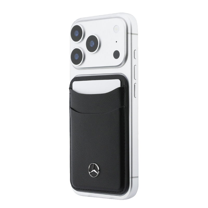 Mercedes PU bőr MagSafe kártyatartó pénztárca fekete