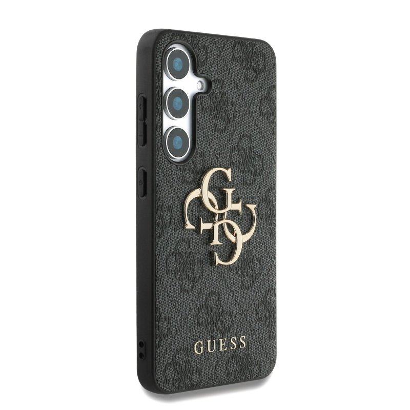 Guess PU 4G fém logó hátlap Samsung Galaxy S25 szürke
