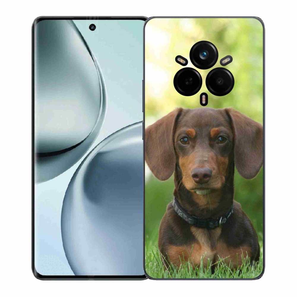 Zselés borítás mmCase a Realme 14 Pro+ 5G készülékhez - barna tacskó