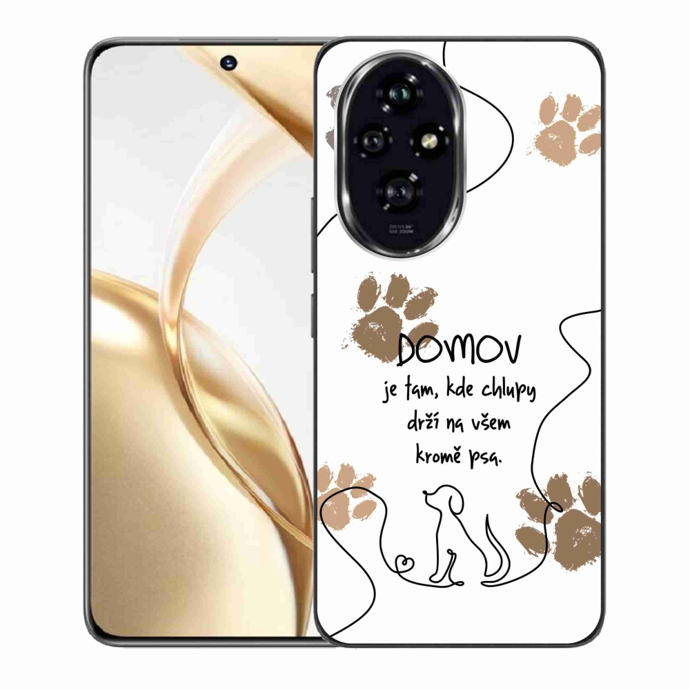 Zselés borító mmCase a Honor 200 5G készülékhez - kutya motívum fehér háttérrel