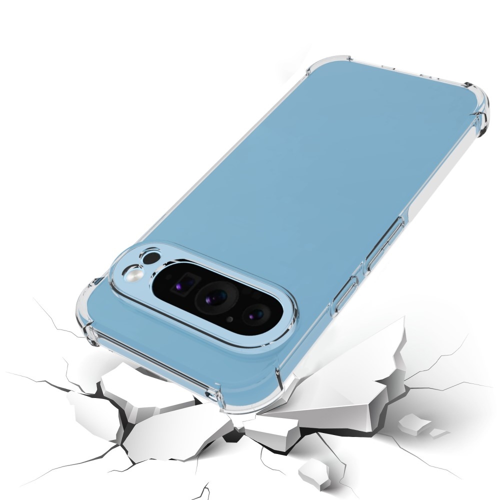 IDEWEI zselés tok megerősített sarkokkal a Google Pixel 9 Pro számára - átlátszó