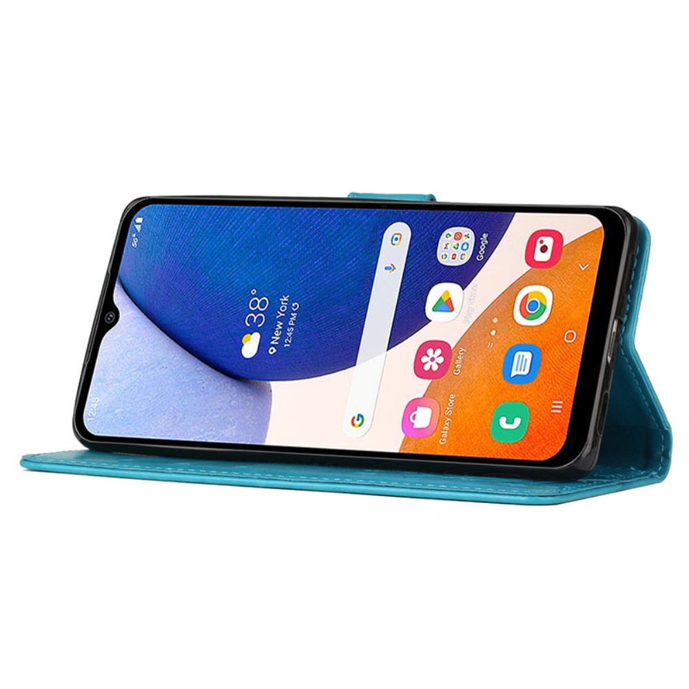 Virágok könyv tok Samsung Galaxy A05s készülékhez - kék