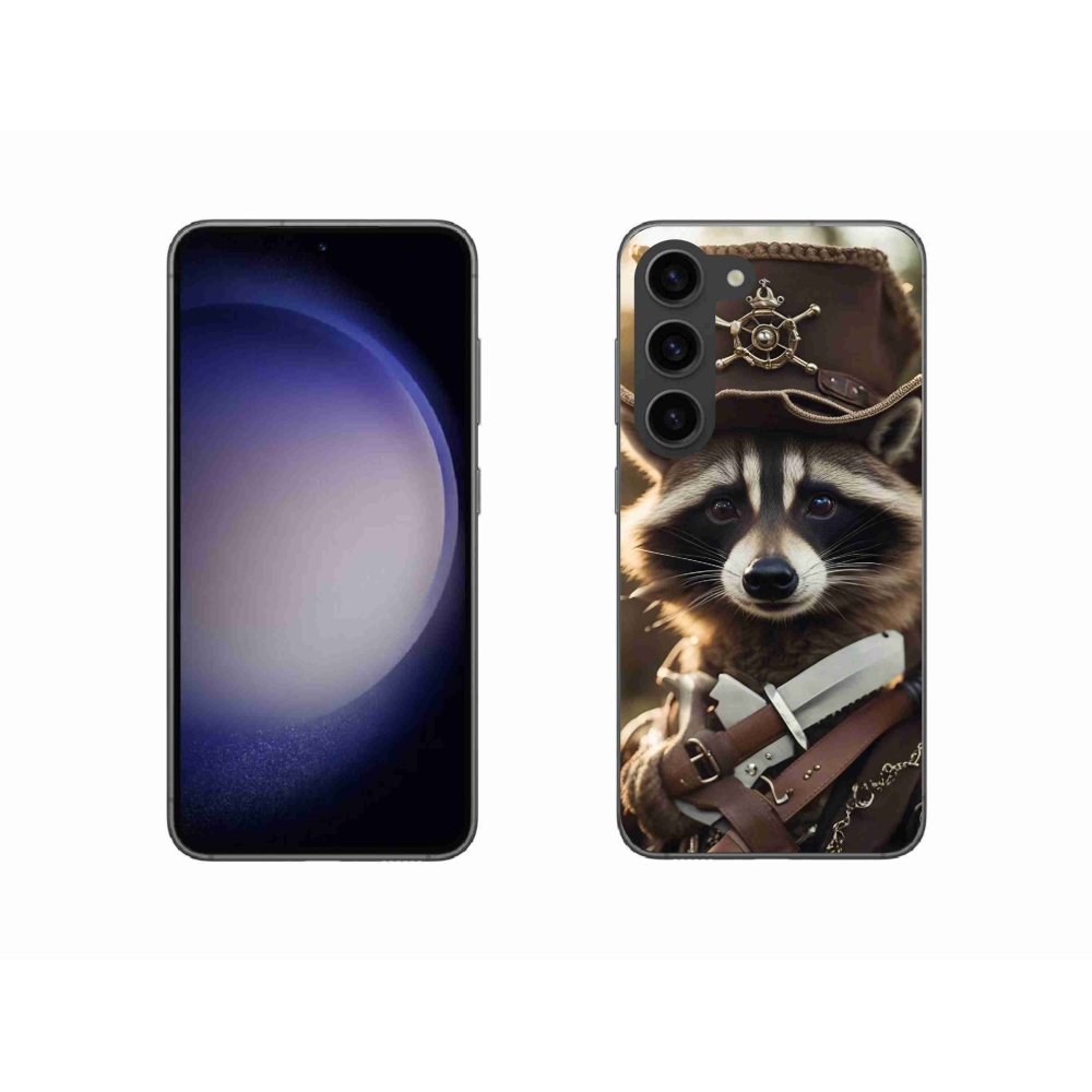 Zselés borítás mmCase Samsung Galaxy S23 5G - mosómedve egyenruhában