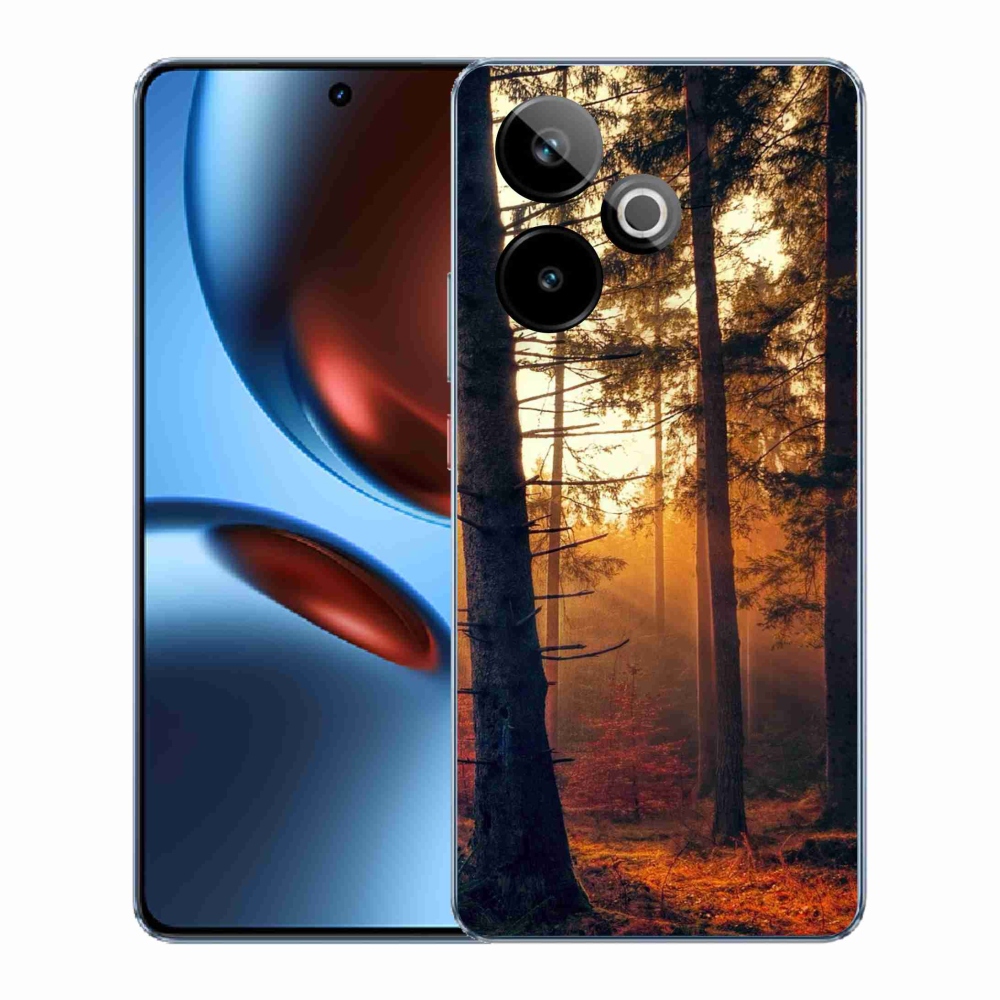 Zselés borítás mmCase a Realme GT 7 5G/GT 7T 5G számára - erdő