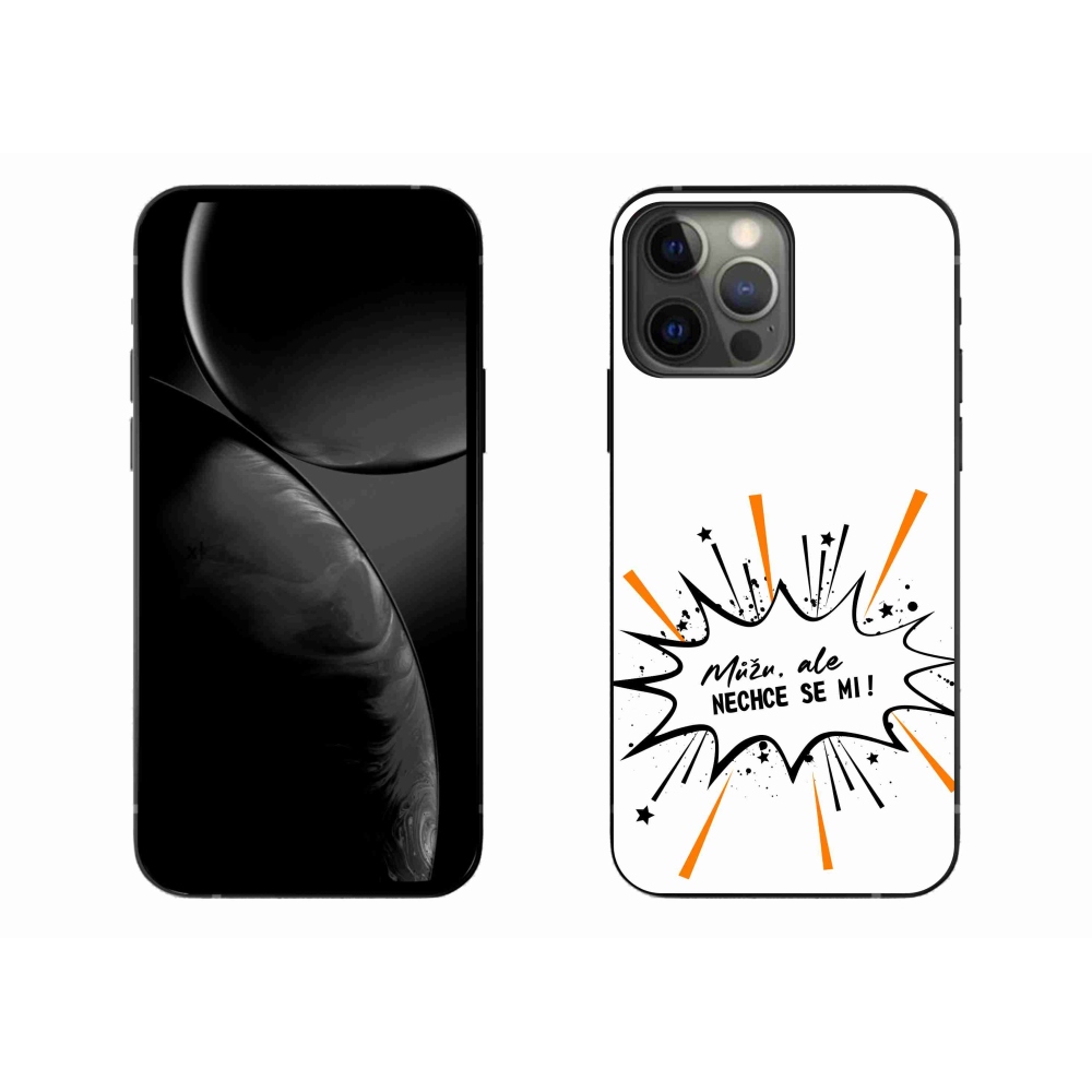 Gél borítás mmCase iPhone 13 Pro Max 6.7 készülékhez - vicces szöveg 11 fehér háttér