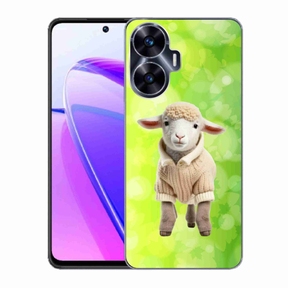 Gél borítás mmCase a Realme C55 készülékhez - bárány pulóverben