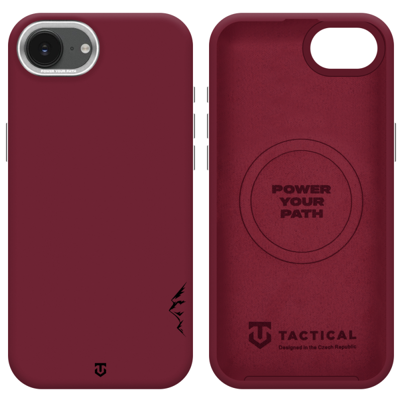 Tactical MagForce Velvet Smoothie 2.0 tok az Apple iPhone 16e/17e-hez, bordó