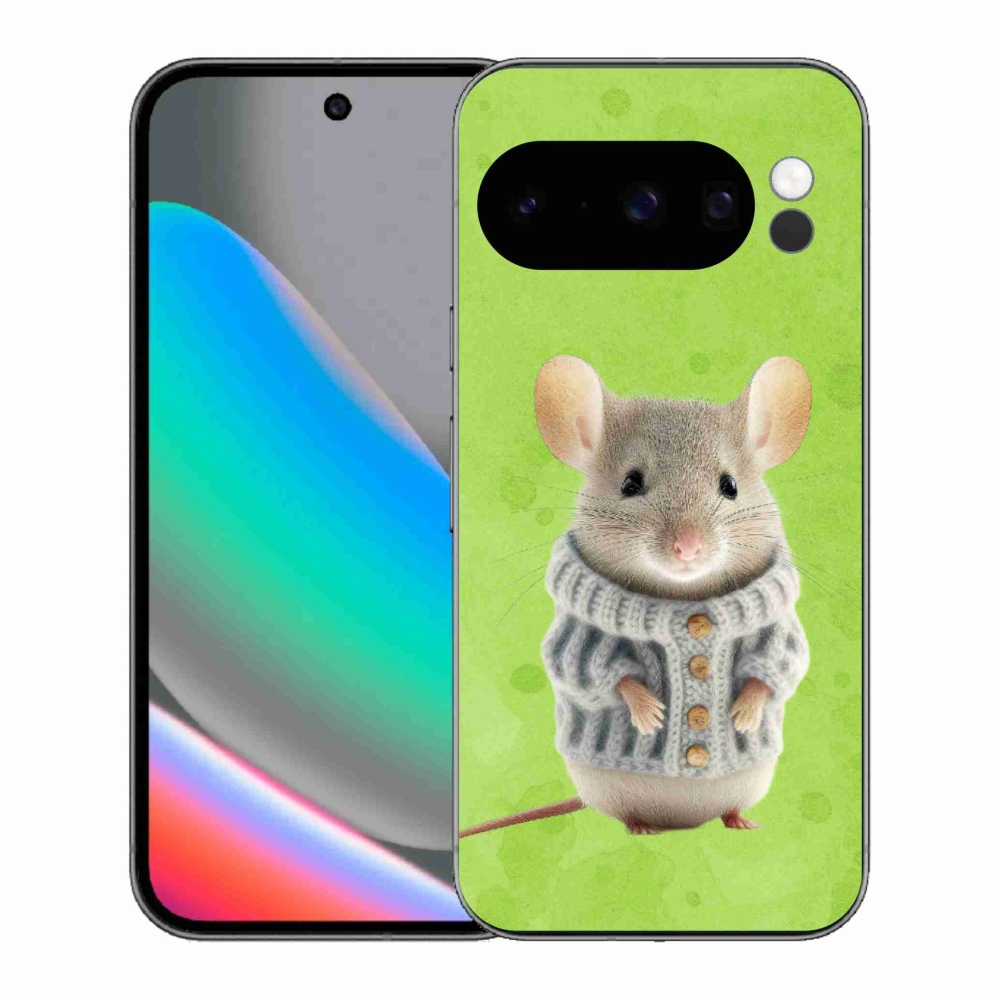 Gél borítás mmCase a Google Pixel 10 Pro számára - egér pulóverben