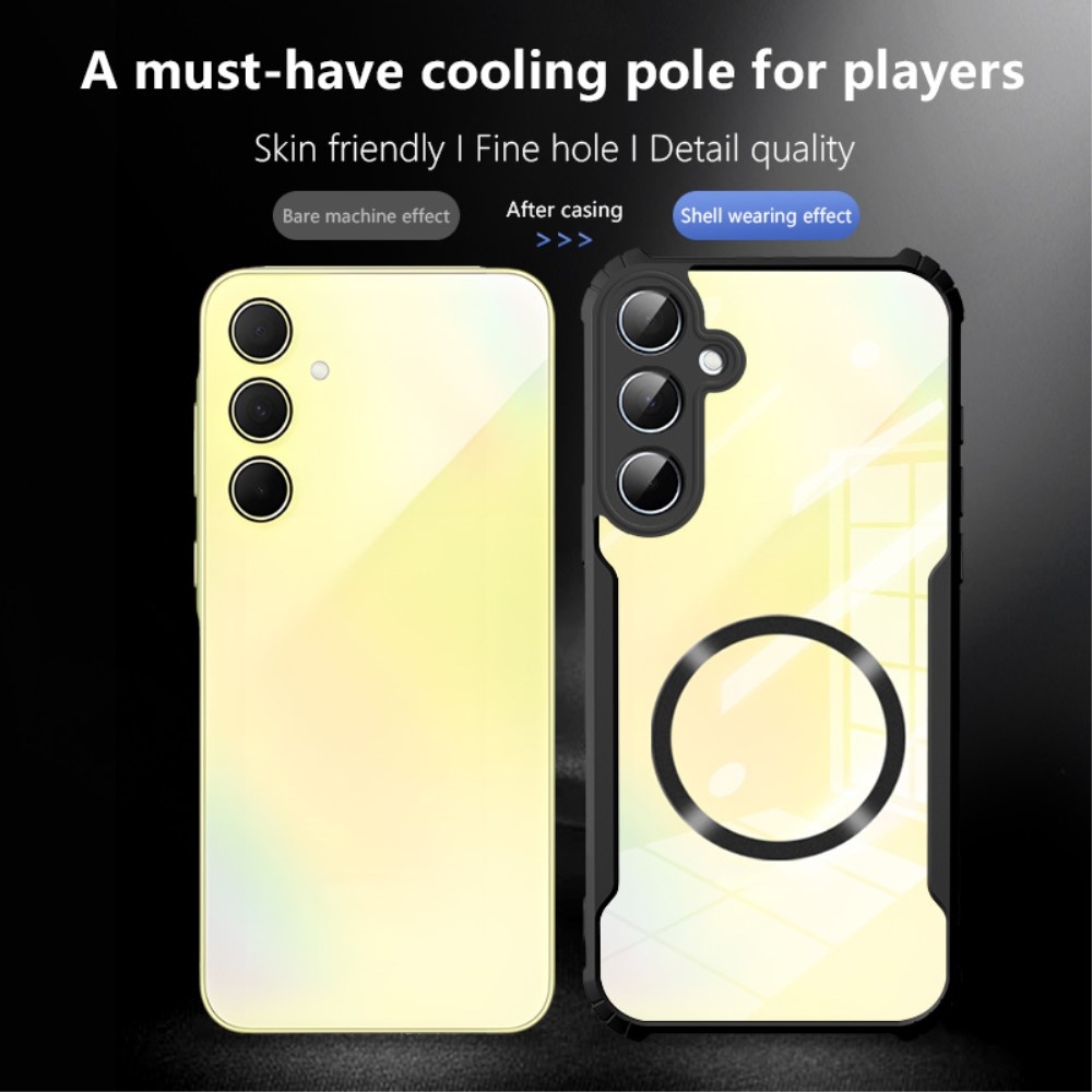 Tartós védőburkolat MagSafe támogatással Samsung Galaxy A36 5G készülékhez - fekete