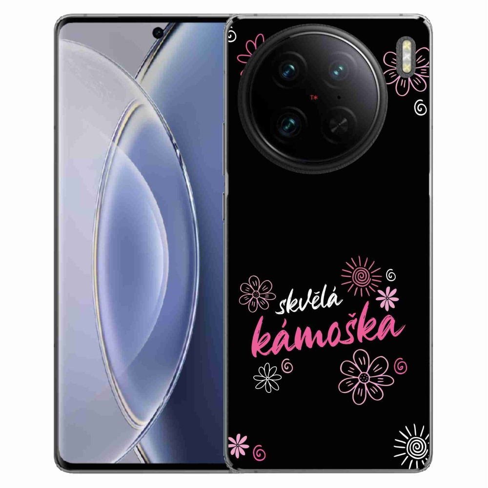 Gél borítás mmCase a Vivo X90 Pro - nagyszerű haver fekete háttérrel