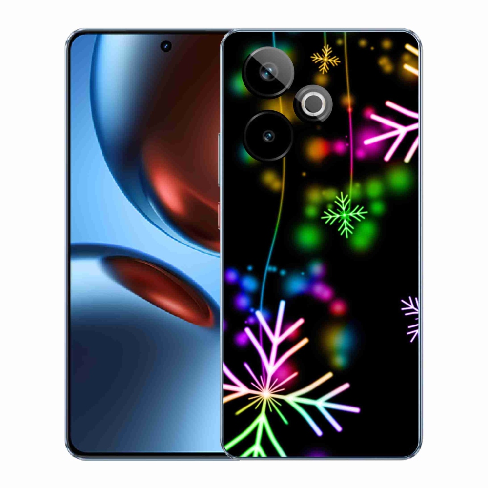 Zselés borítás mmCase a Realme GT 7 5G/GT 7T 5G számára - színes pelyhekkel