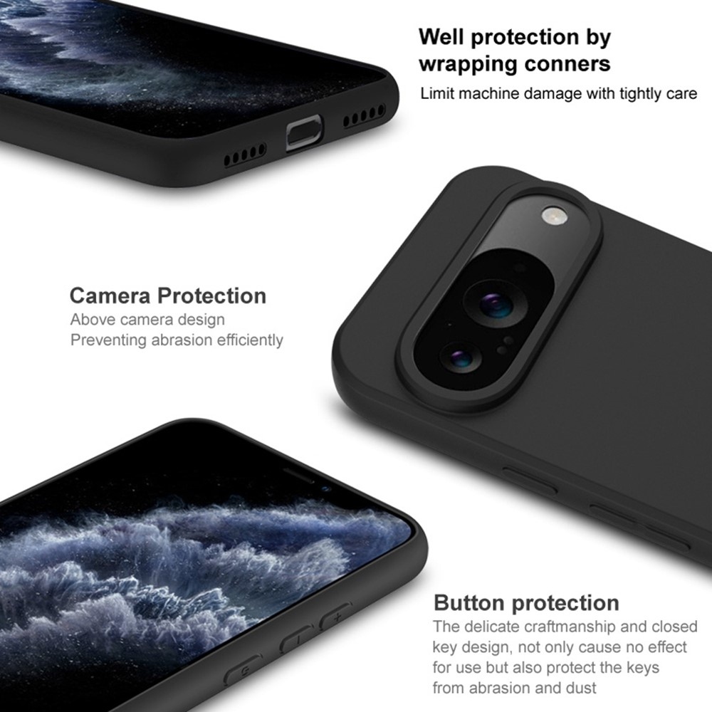 IMK zselés tok Google Pixel 9/9 Pro készülékhez - fekete