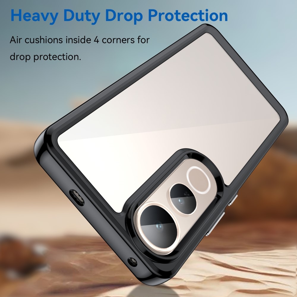 Gél tok fix hátlappal a Vivo V50 Lite 4G/5G készülékhez - fekete