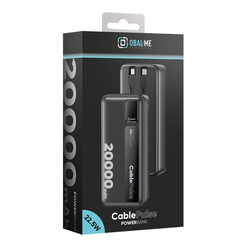 CSOMAGOLÁS: ME CablePulse Powerbank 20000mAh 22,5W Fekete