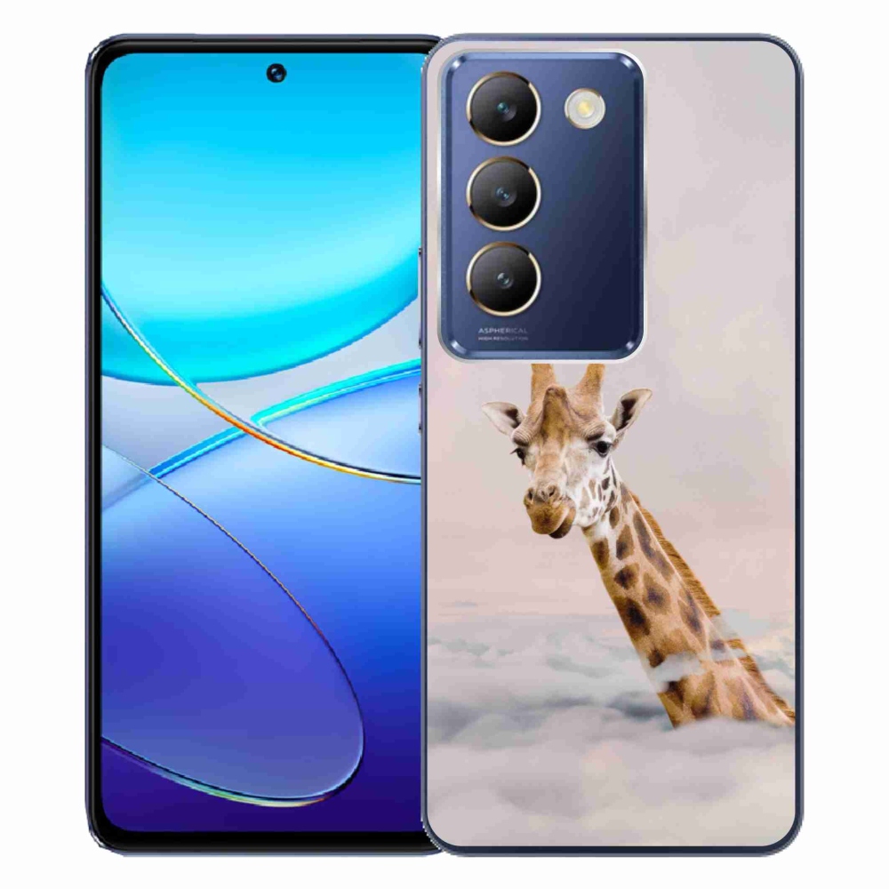 Gél borítás mmCase a Vivo V40 SE 4G/5G készülékhez - zsiráf a felhőkben