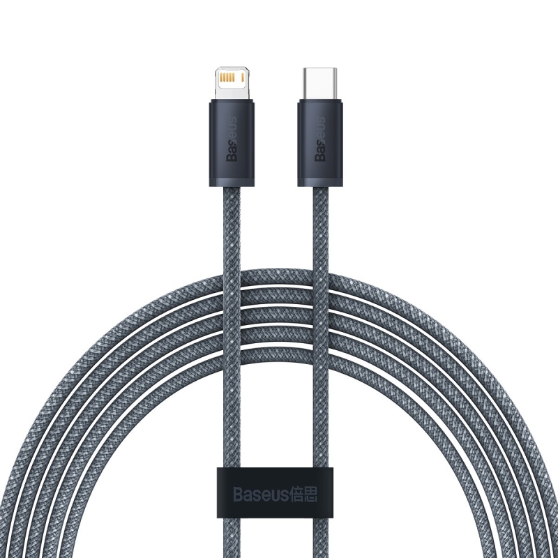 Baseus Dynamic Series Gyors töltő adatkábel USB-C - világítás 20W 2m Slate Gray szürke