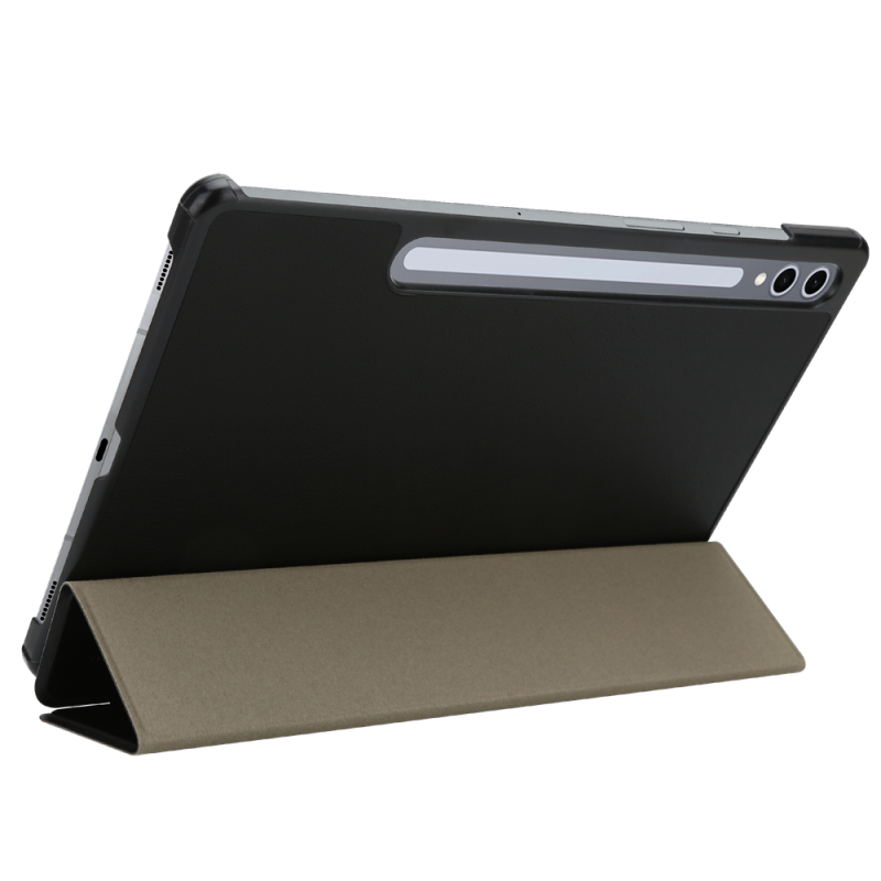 Tactical Book Tri Fold Case for Samsung Galaxy Tab S9/S9 FE/S10 FE/S10 Lite Fekete