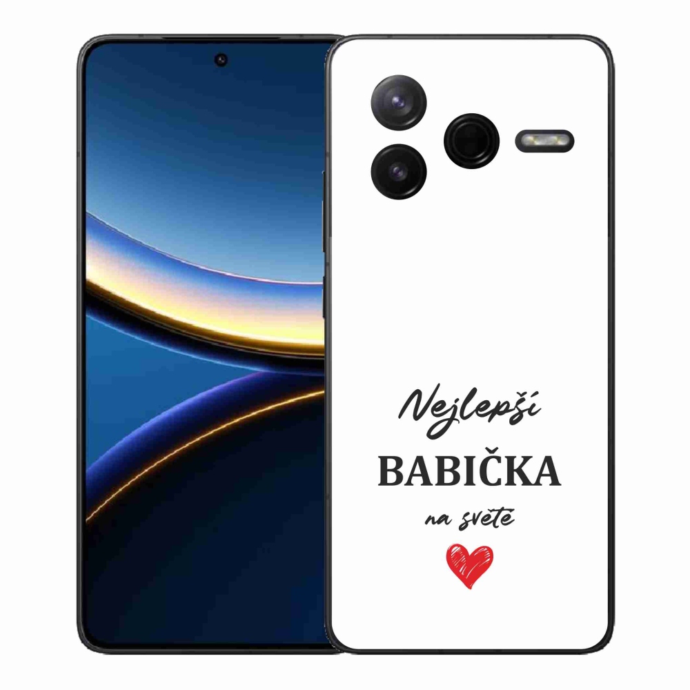 Gél borító mmCase a Xiaomi Poco F7 Pro számára - a legjobb nagymama 1 fehér háttérrel