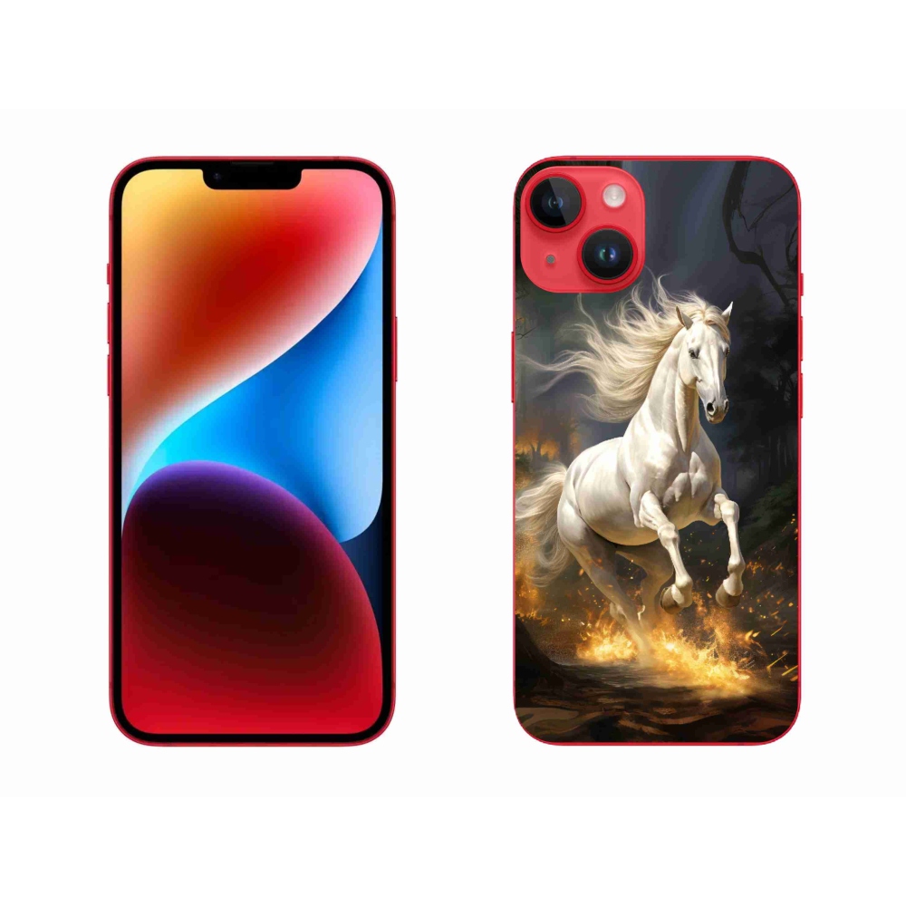 Zselés borítás mmCase iPhone 14 Plus készülékhez - fehér ló 2