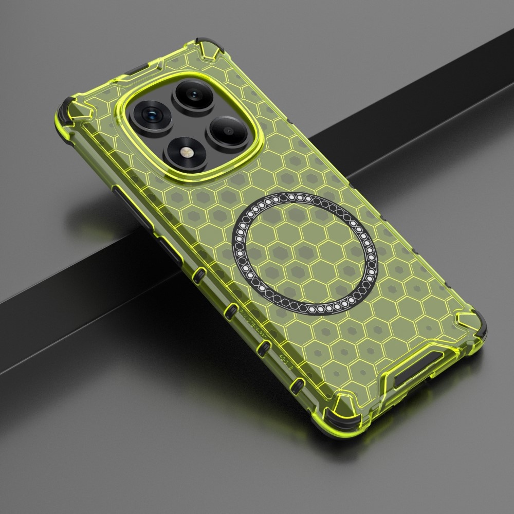 Mézédes tartós borítás MagSafe-val a Xiaomi Redmi Note 14 Pro-ra - zöld