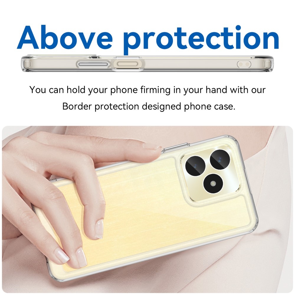 Gél tok fix hátlappal a Realme C51/C53 készülékhez - átlátszó