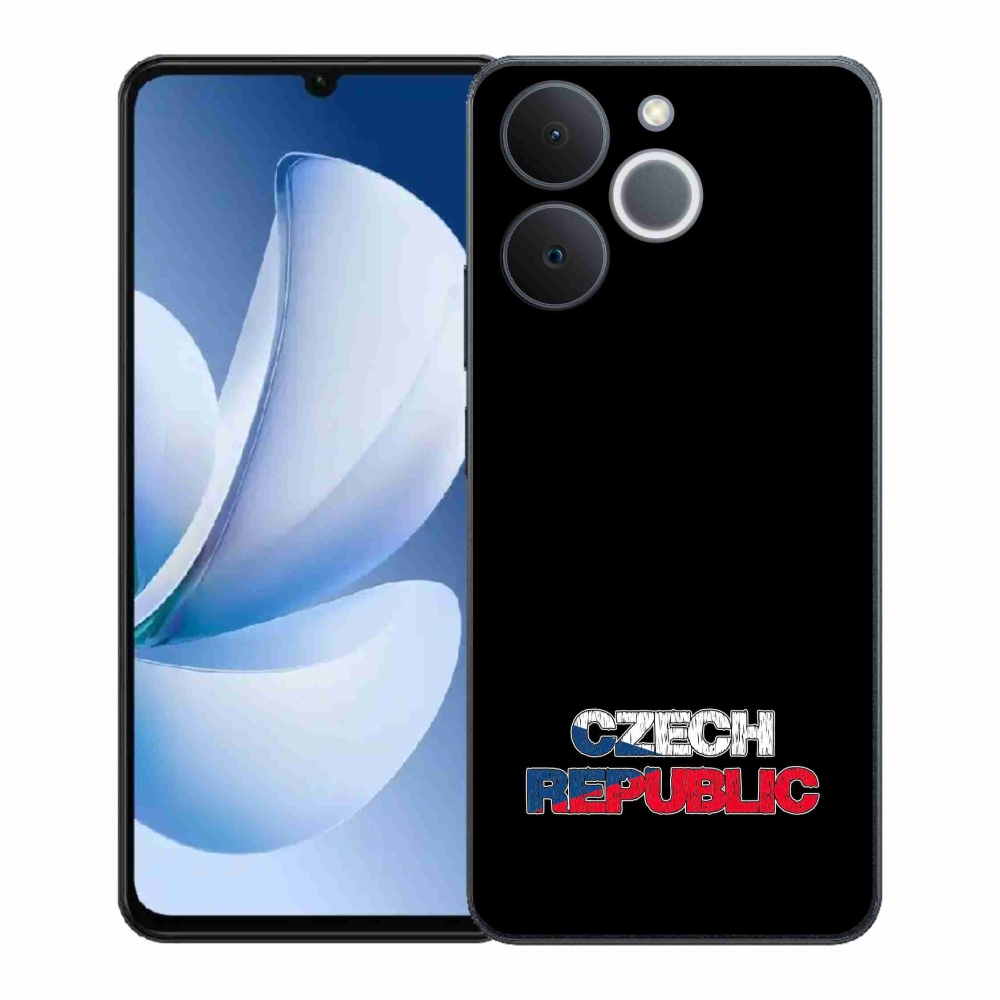 Gél borító mmCase a Realme Note 70T készülékhez - Csehország fekete háttér