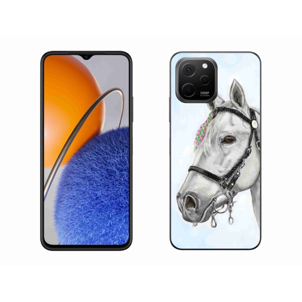 Gél borítás mmCase a Huawei Nova Y61 készülékhez - fehér ló 1