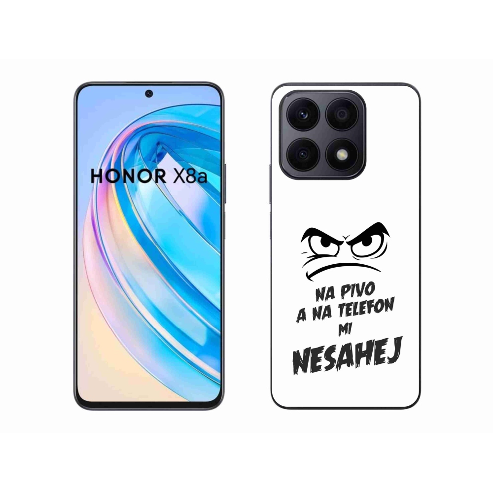Zselés borítás mmCase a Honor X8a számára - sör motívum 2 fehér háttér