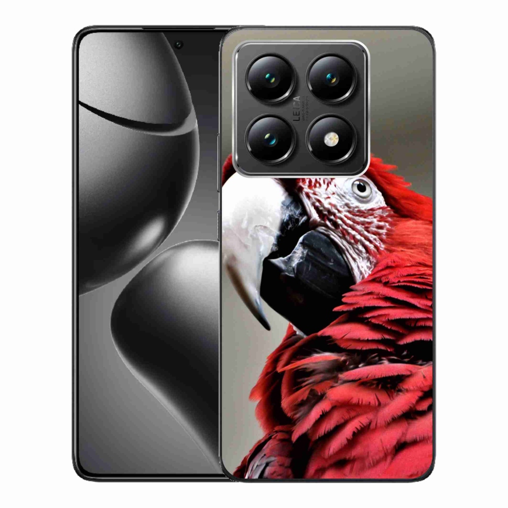 Gél tok mmCase a Xiaomi 14T-hez - papagáj ara piros