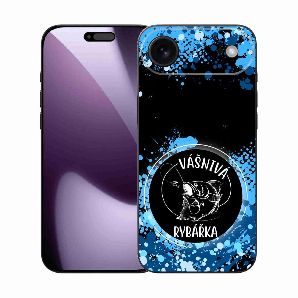 Gél borítás mmCase iPhone 17 Air készülékhez - szenvedélyes halász fekete háttérrel