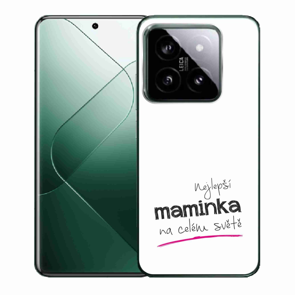Gél borító mmCase a Xiaomi 14 - legjobb anya 4 fehér háttérrel