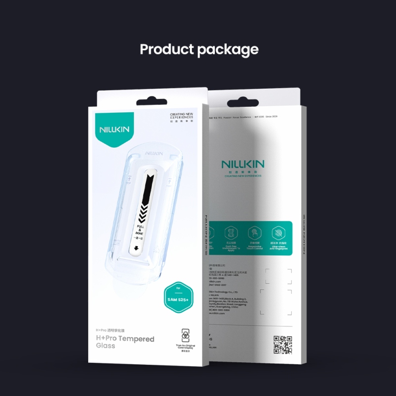 Nillkin edzett üveg 0.2mm H+ PRO 2.5D Samsung Galaxy S25+ készülékhez (applikátorral)