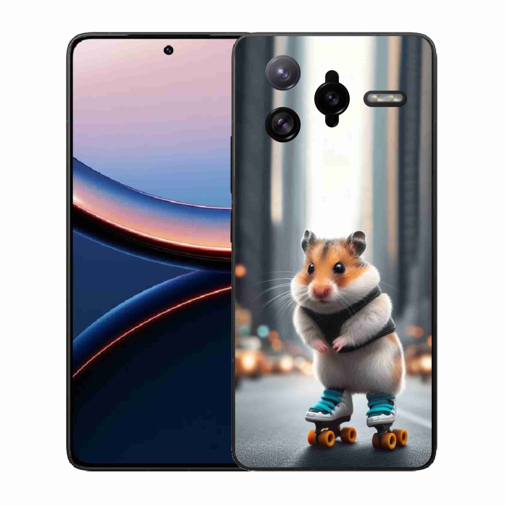 Gél borítás mmCase a Xiaomi Poco F7 Ultra számára - hörcsög a korcsolyán